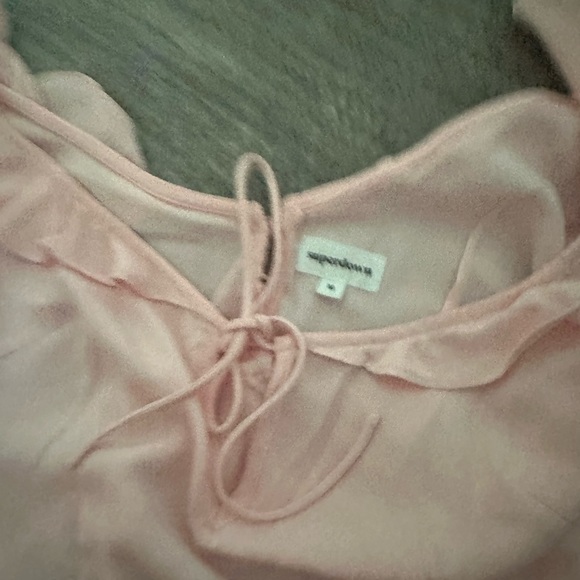 SUPERDOWN BABY PINK RUFFLE CROP TOP - Picture 2 of 3